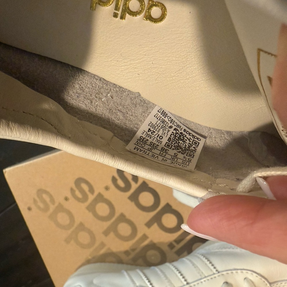 Adidas Samba Decon Cream Leather Sneakers LIKE NEW - Picture 9 of 12